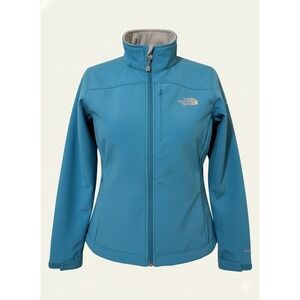 North Face Apex  Jacket Women Medium Teal Blue Fleece Lined‎ Softshell WindWall